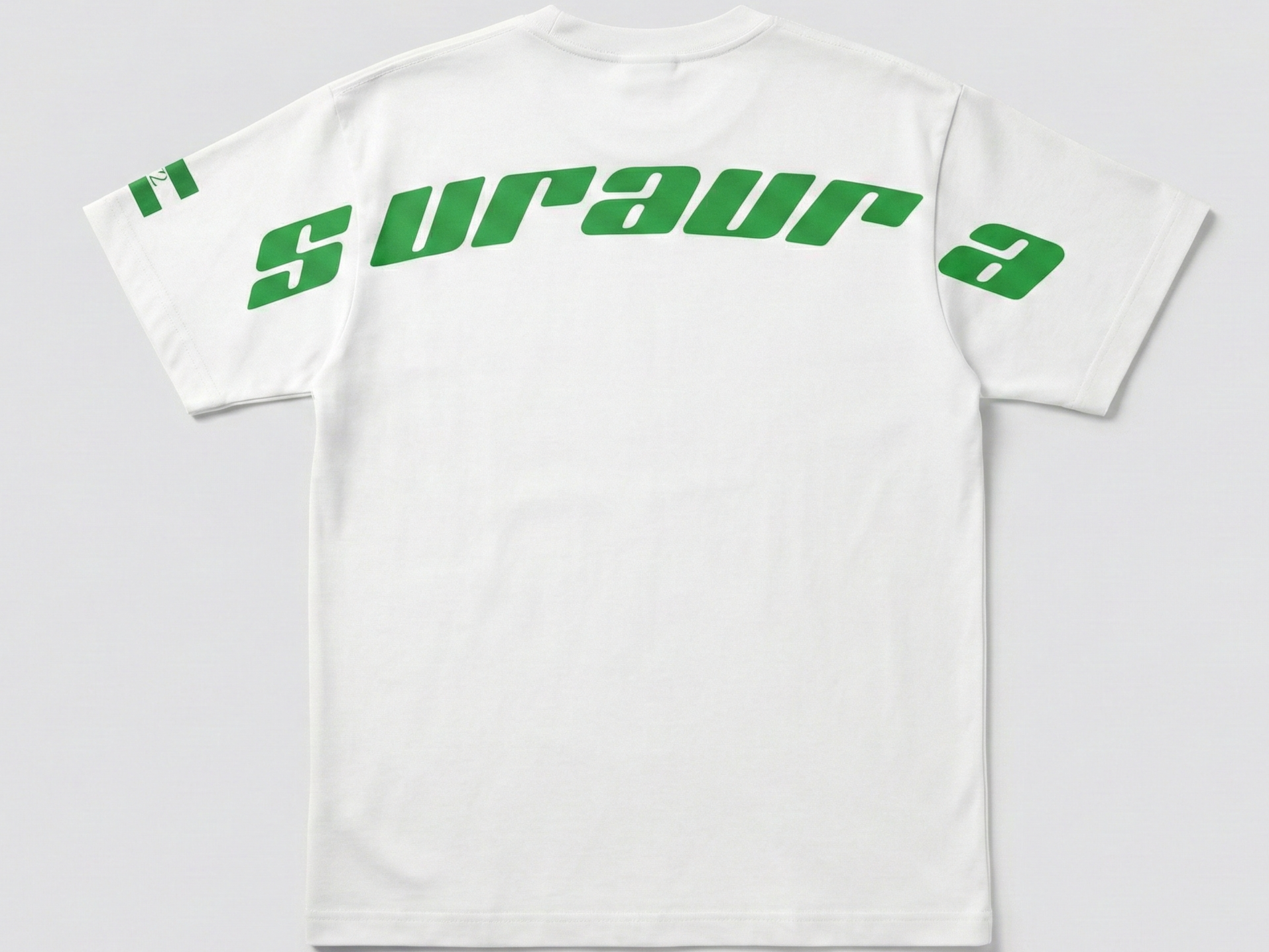 Camiseta 28F Día de Andalucía blanca y verde vista espalda