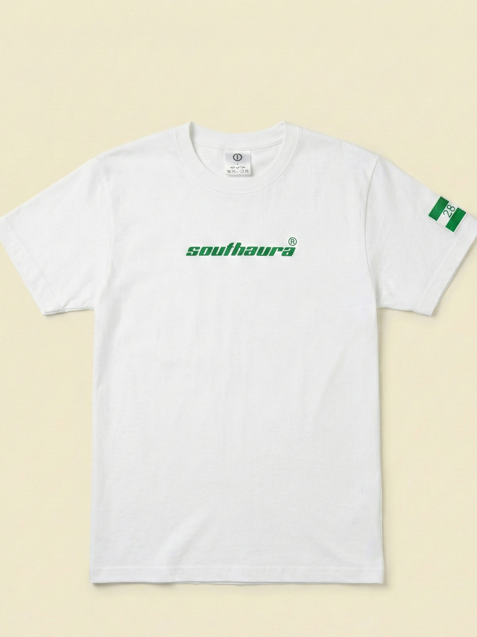 Camiseta 28F Día de Andalucía blanca y verde vista frontal