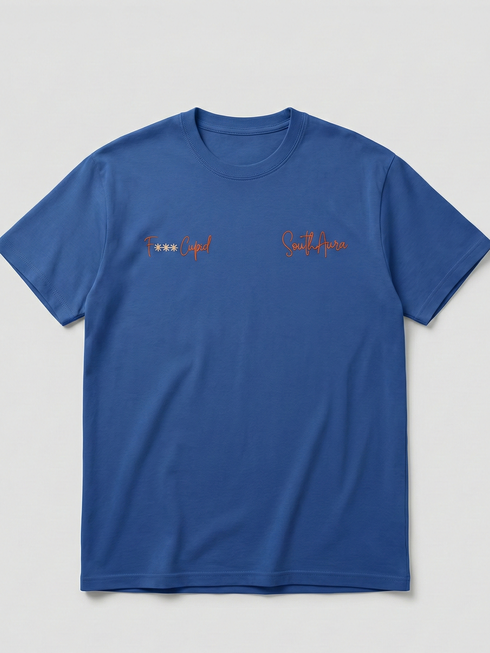 Camiseta Broken Heart azul royal vista frontal