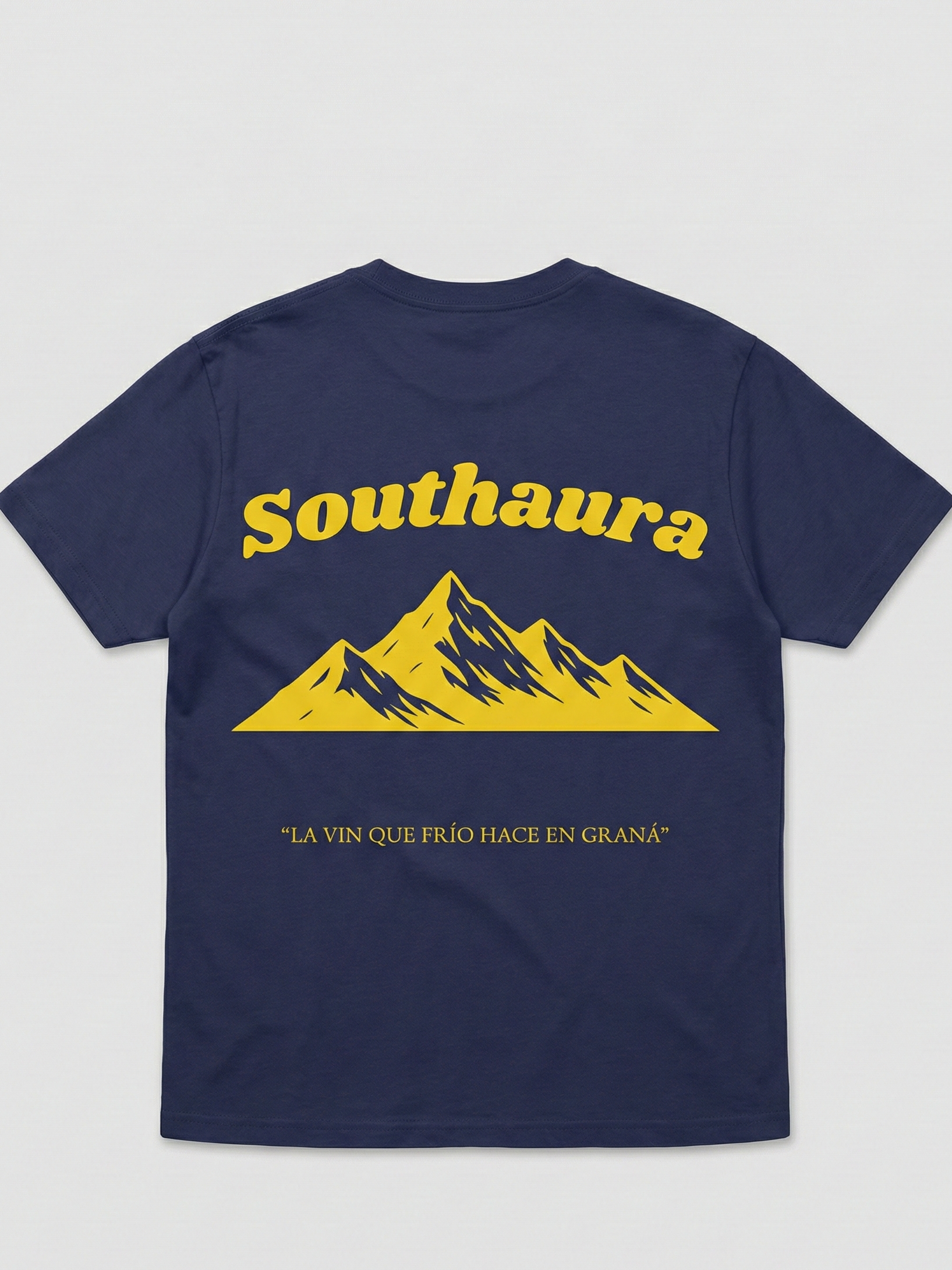 Camiseta GRX Granada azul marino vista espalda